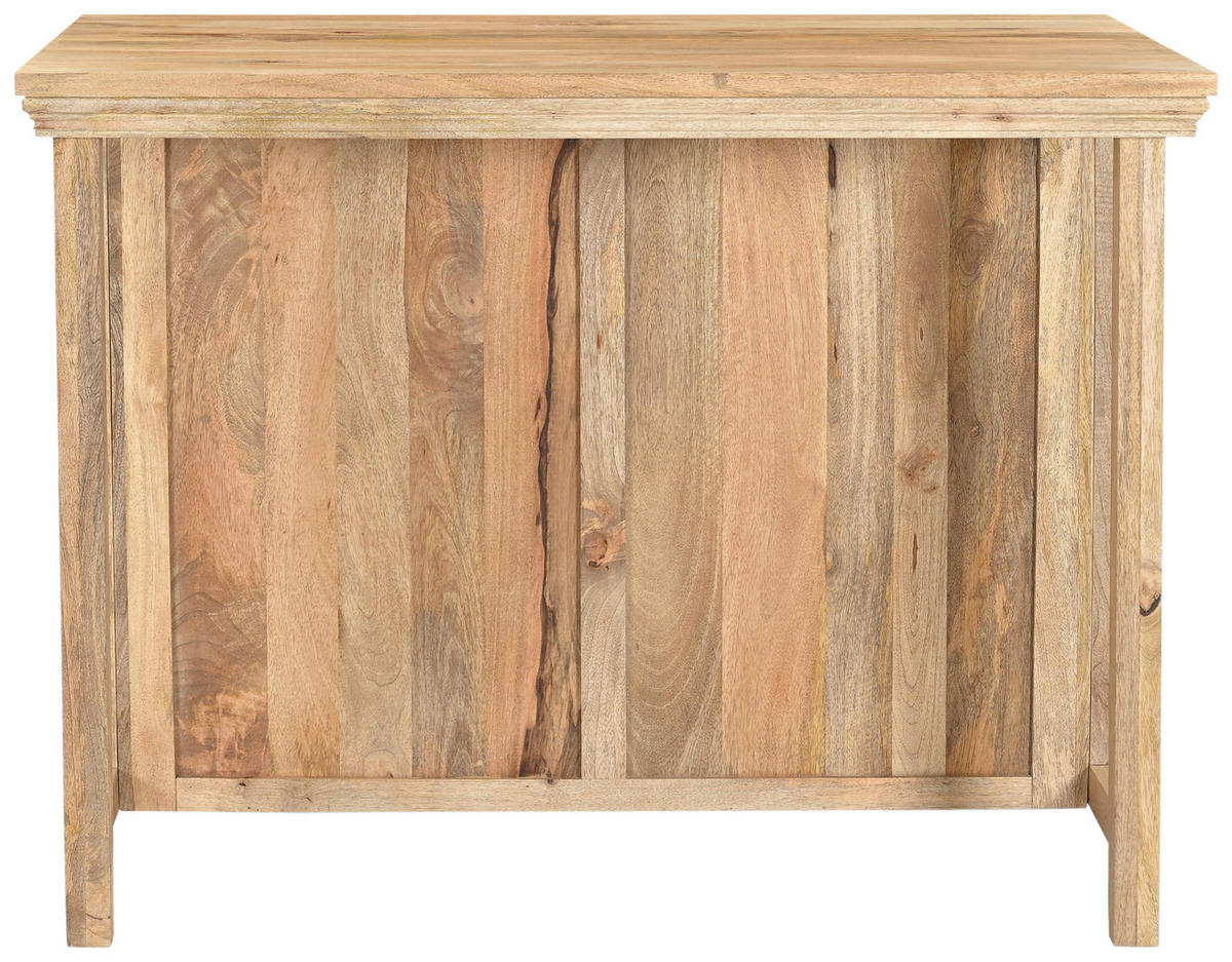 KÜCHENINSEL 125/94/80 cm  in Naturfarben  - Messingfarben/Naturfarben, Design, Holz/Metall (125/94/80cm) - Livetastic