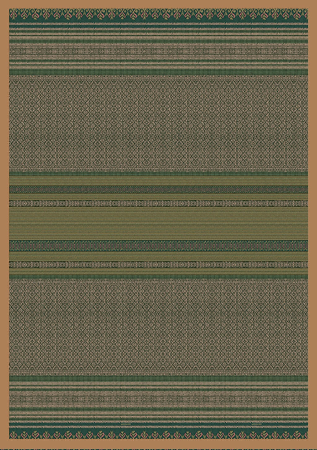 Bassetti PLÉD, bavlna, 180/250 cm - zelená