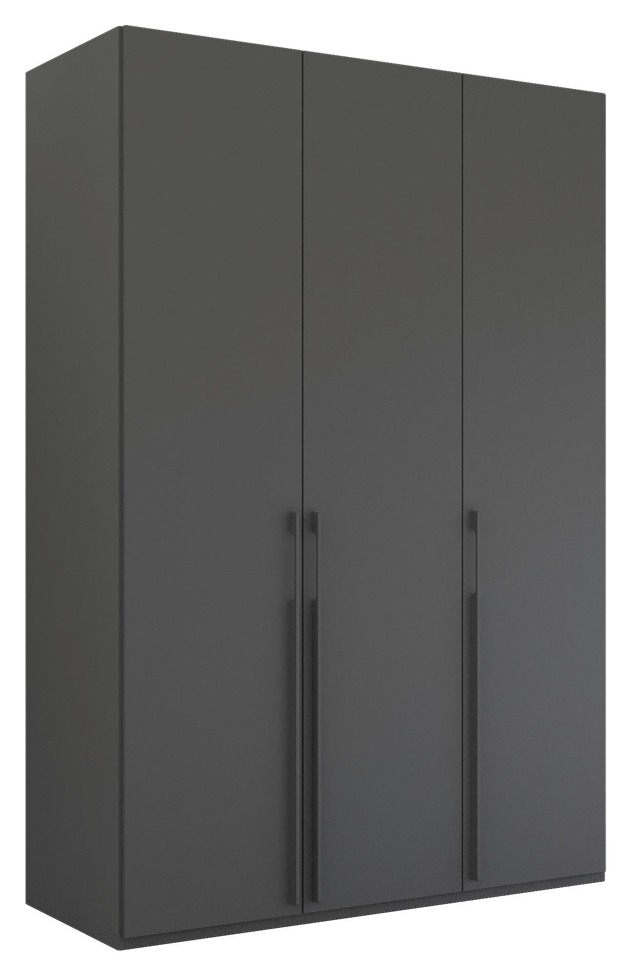 DREHTÜRENSCHRANK 151/235/60 cm,  in Graphitfarben, 3-türig  - Graphitfarben, Trend, Holzwerkstoff/Metall (151/235/60cm) - Novel