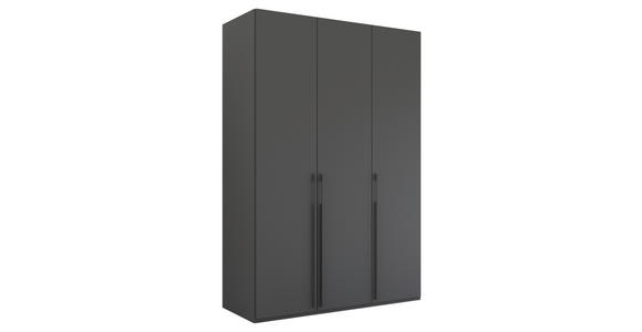 DREHTÜRENSCHRANK 151/235/60 cm,  in Graphitfarben, 3-türig  - Graphitfarben, Trend, Holzwerkstoff/Metall (151/235/60cm) - Novel