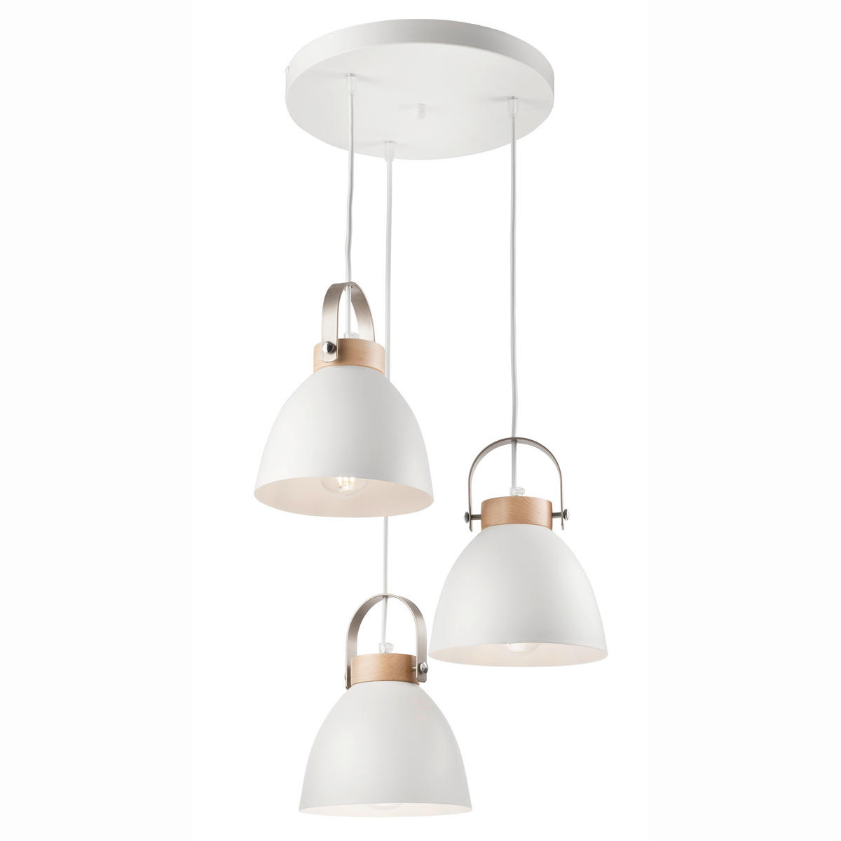 PENDELLEUCHTE 79/37/12 cm  - Weiß Hochglanz, KONVENTIONELL, Holz/Metall (79/37/12cm)