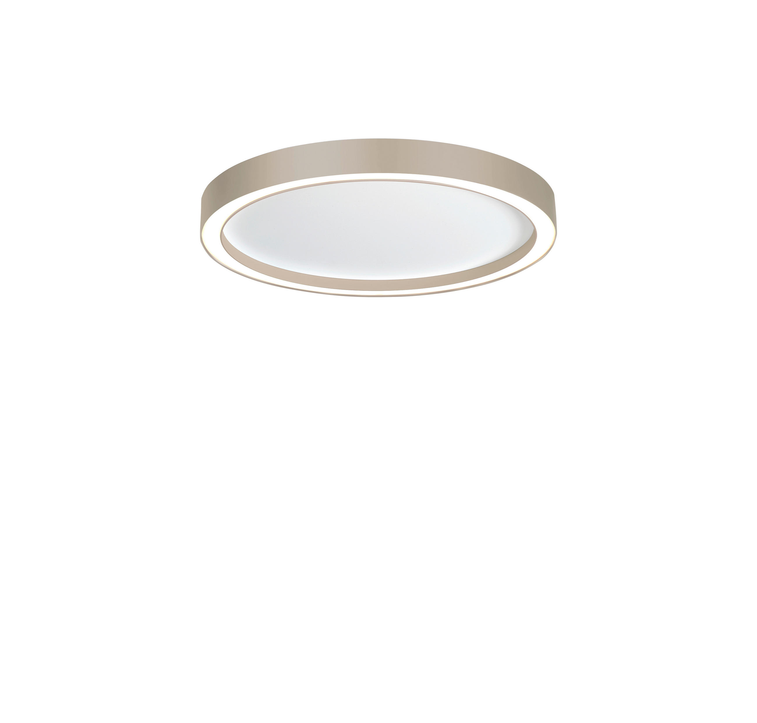LED-DECKENLEUCHTE 40/4 cm    - Taupe/Weiß, Design, Metall (40/4cm) - BOPP
