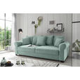 SCHLAFSOFA mit Stoffauswahl, Liegefunktion, Rücken echt Cord Salbeigrün - Salbeigrün/Schwarz, KONVENTIONELL, Kunststoff/Textil (247/95/125cm) - Hom`in
