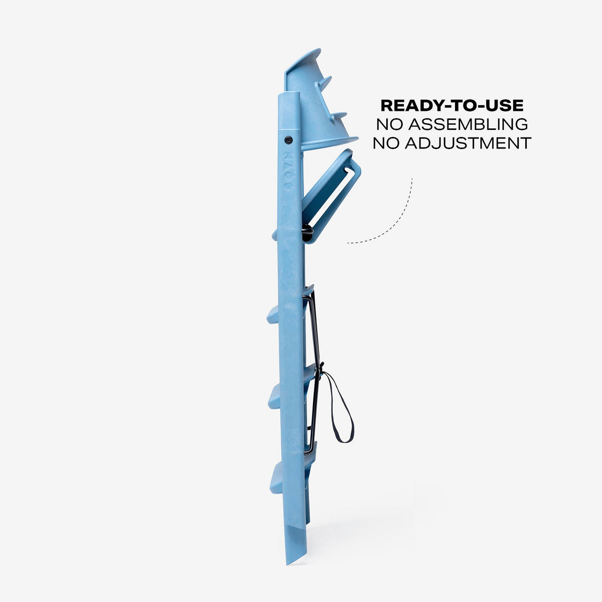 STOLČEK ZA HRANJENJE  KAOS Klapp High Chair    45,5/60/81 cm       modra  - modra, Basics, umetna masa (45,5/60/81cm)