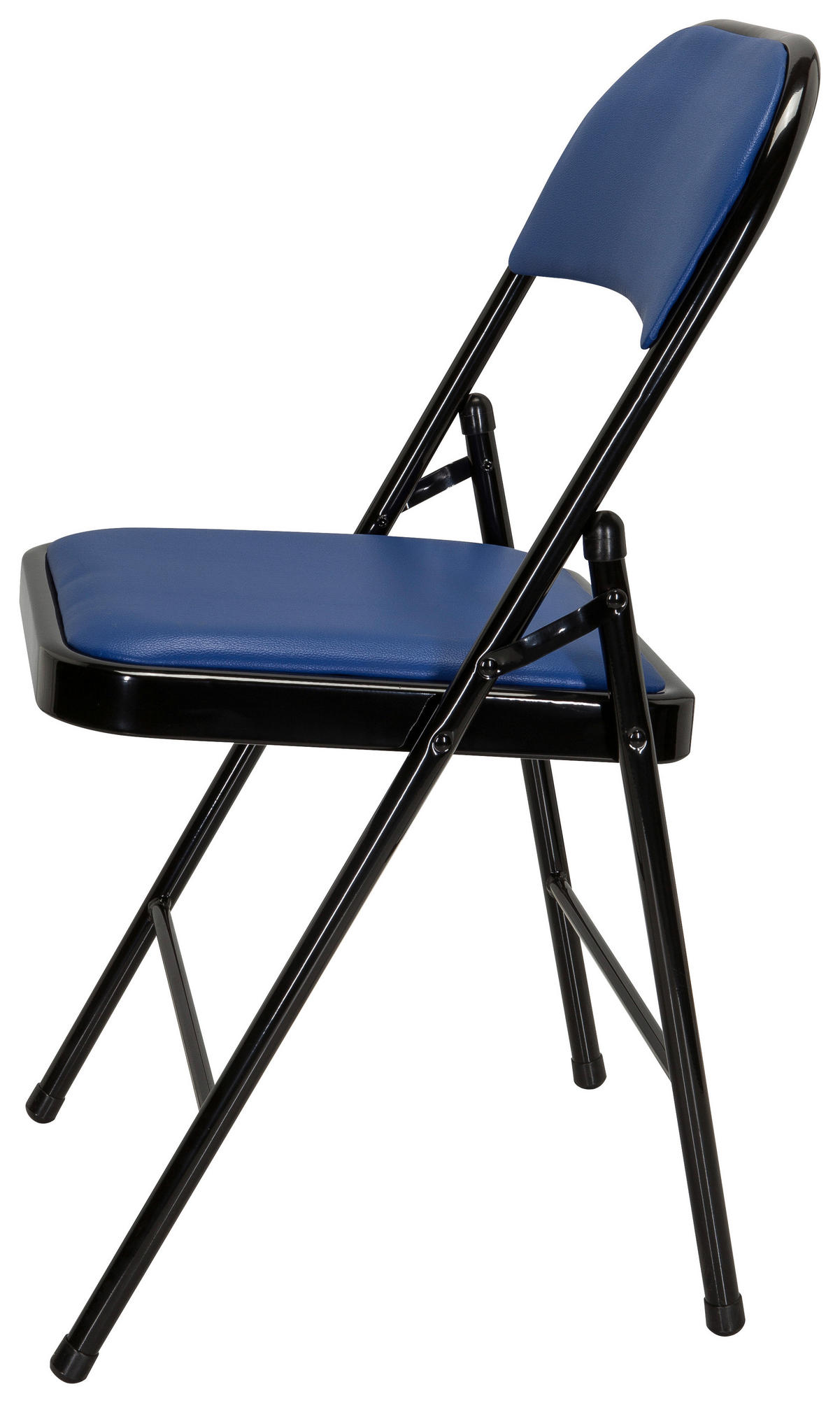 KLAPPSTUHL in Metall, Textil Blau, Schwarz  - Blau/Schwarz, Basics, Textil/Metall (44/80/49cm) - MID.YOU