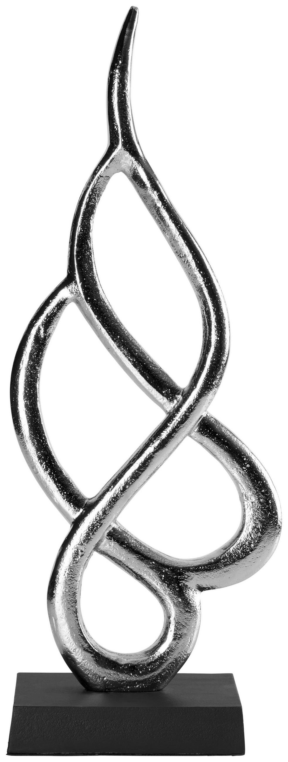 SKULPTUR - silver, Design, metall (21,5/59/13cm) - Ambia Home