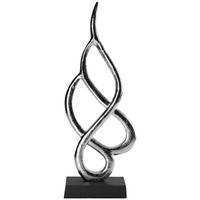 SKULPTUR - silver, Design, metall (21,5/59/13cm) - Ambia Home