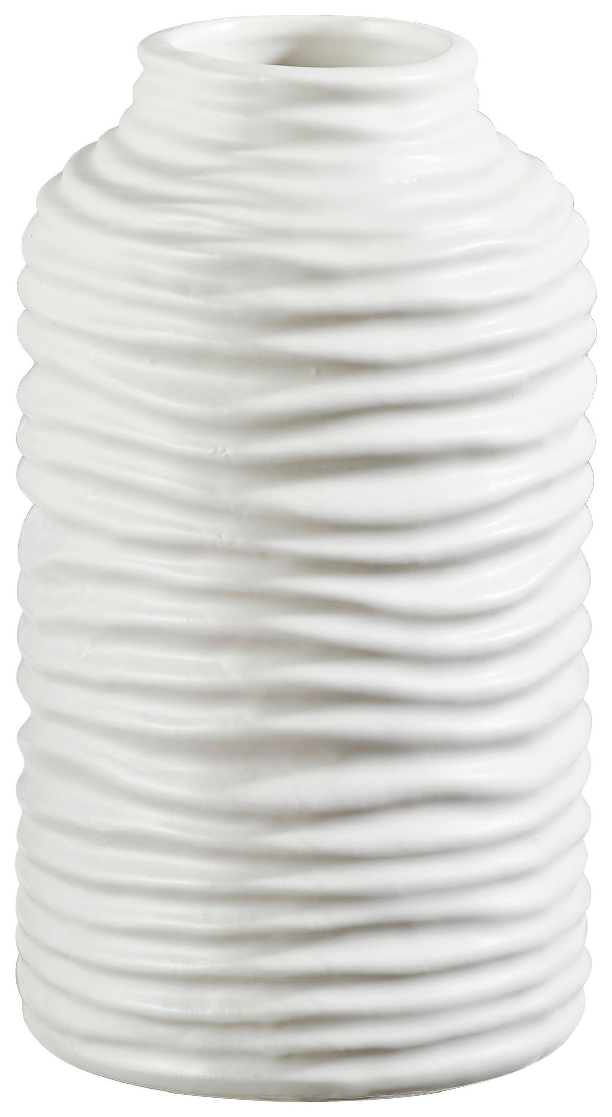 VASE 15 cm  - Weiß, Basics, Keramik (8/15/8cm)