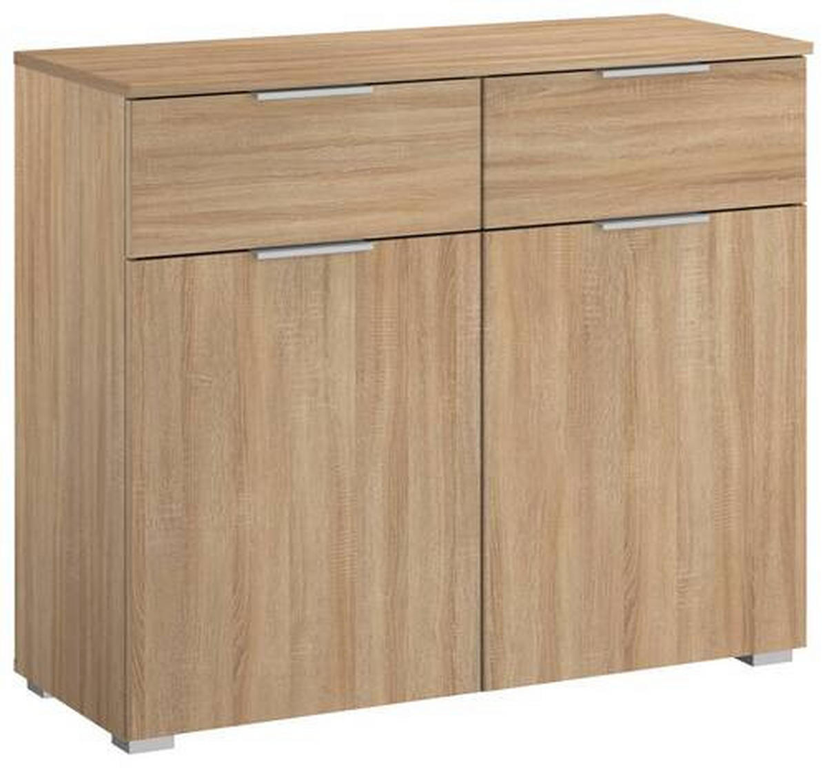KOMÓD 93/81/42 cm  - Sonoma tölgy/alumínium színű, Modern, faalapú anyag (93/81/42cm) - Rauch Möbel