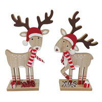 REN DECORATIV - maro/alb, Lifestyle, material pe bază de lemn (23,5cm) - X-Mas