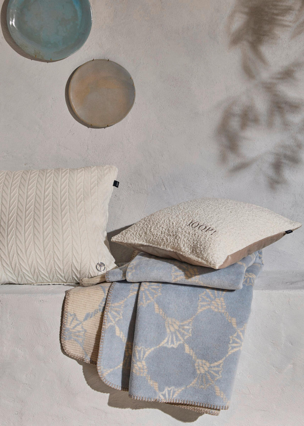 WOHNDECKE JOOP! FS 2026 150/200 cm  - Blaugrau/Hellgrau, Basics, Textil (150/200cm) - Joop!