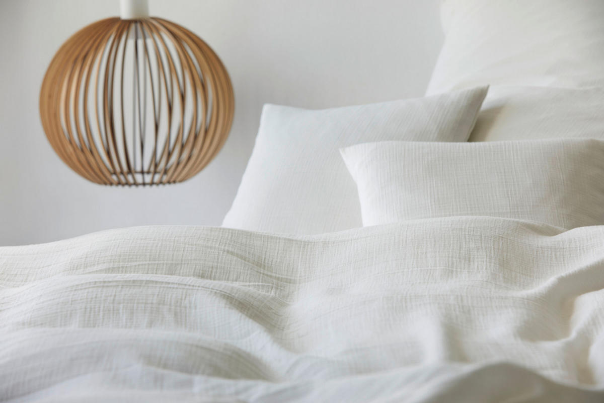 BETTWÄSCHESET Smooth Musselin 160/210 cm  65 cm/100 cm  - Naturfarben, Basics, Textil (160/210cm) - Elegante