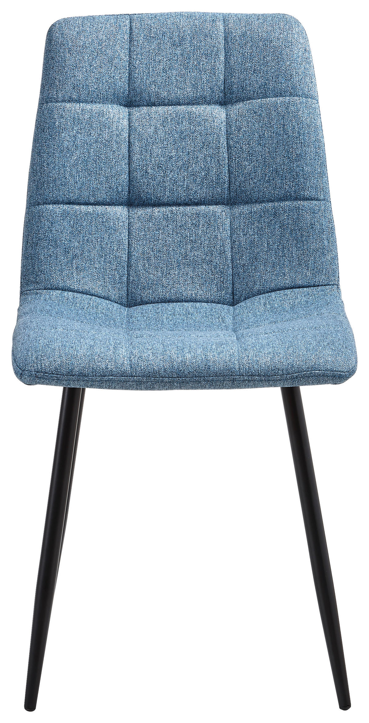 STUHL  in Eisen Webstoff Metall, Textil  - Blau/Schwarz, LIFESTYLE, Textil/Metall (44,5/86/54,5cm) - Livetastic