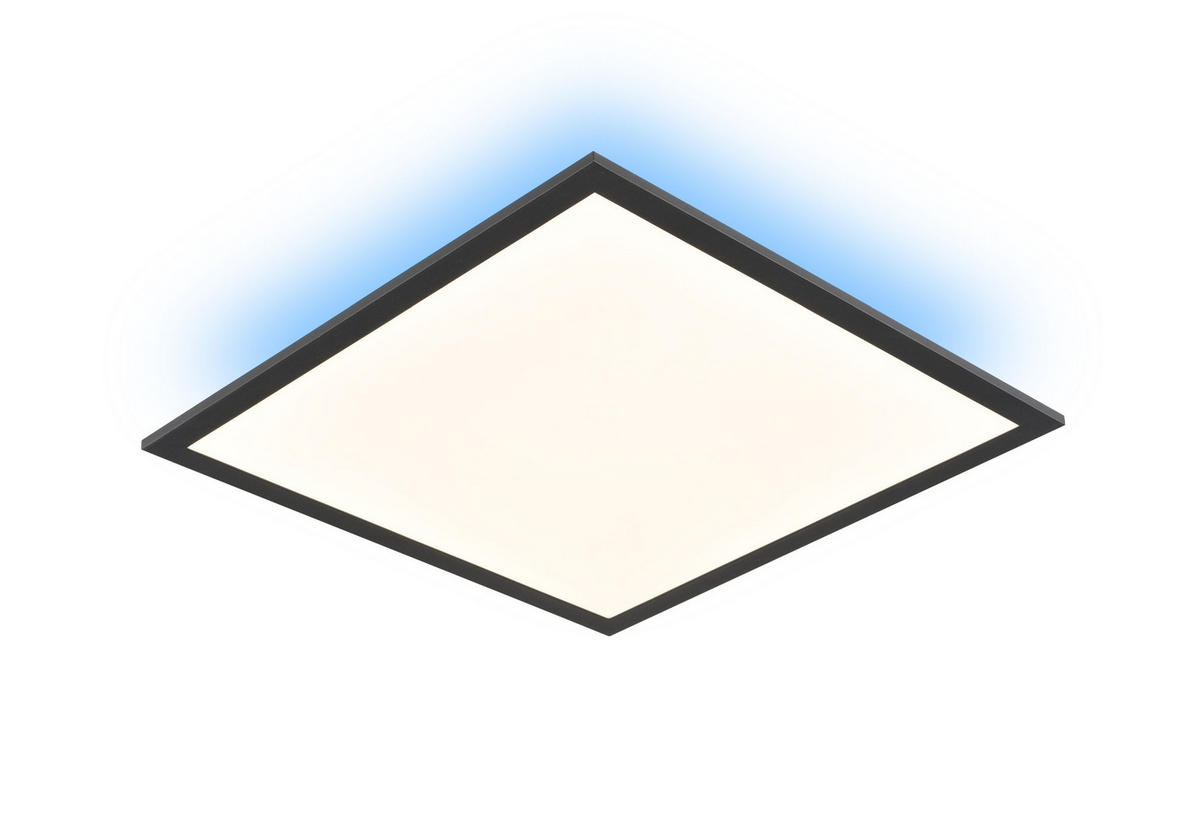 LED PANEL, 45/45/4,5 cm - bílá/černá, Basics, kov/plast (45/45/4,5cm) - Novel