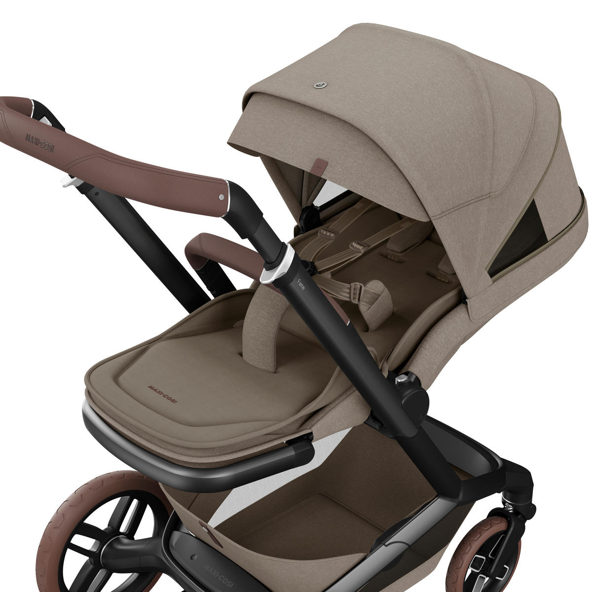 KINDERWAGEN Fame  - Graubraun/Graphitfarben, Basics, Kunststoff/Textil (61.5/110/95,5cm) - Maxi-Cosi