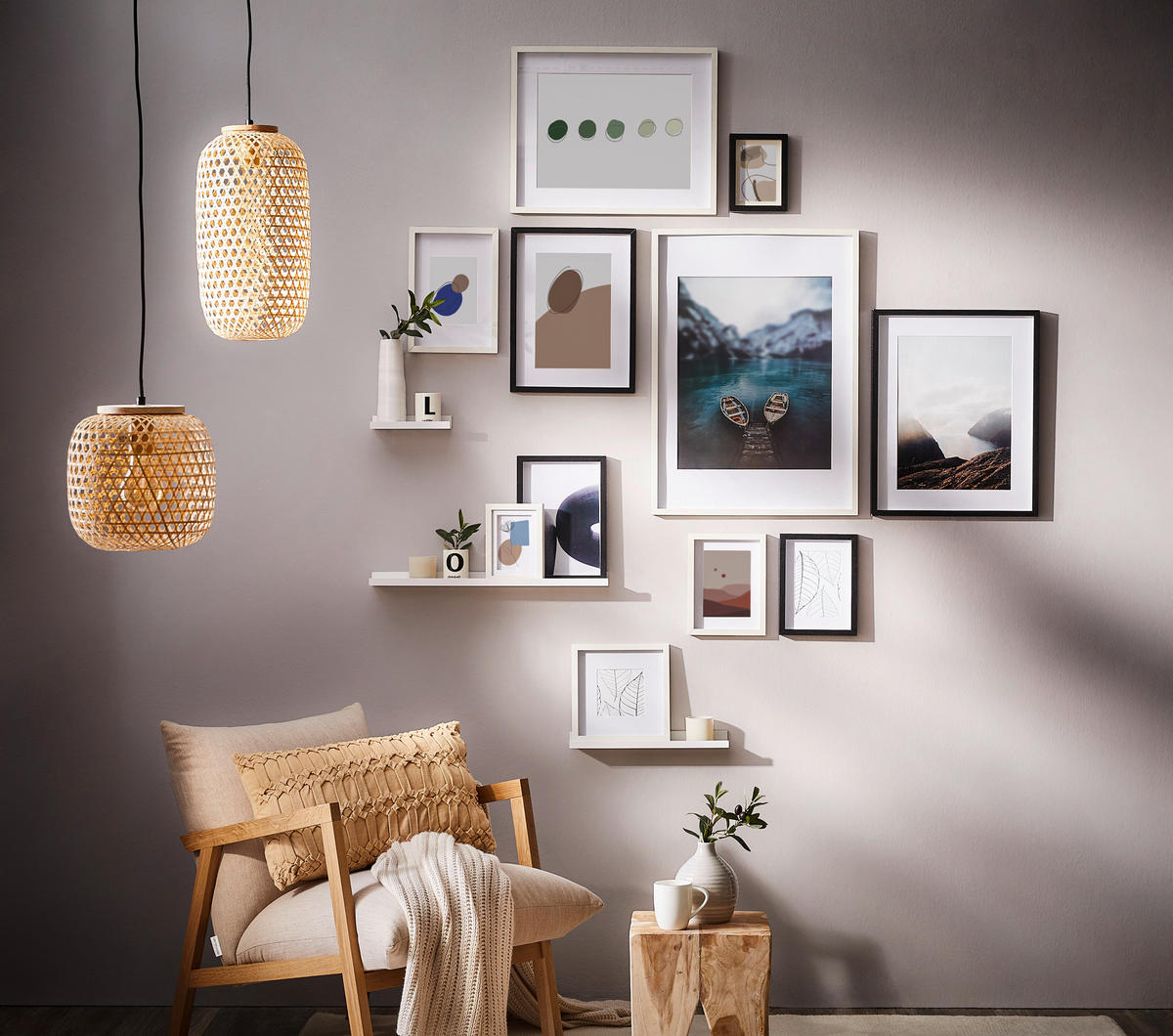 FOTORAHMEN - Weiß, Basics, Glas/Holz (23/23/3cm)