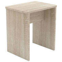 HOCKER in Holzwerkstoff Sonoma Eiche  - Weiss/Sonoma Eiche, Modern, Holzwerkstoff (40/45/30cm) - MID.YOU