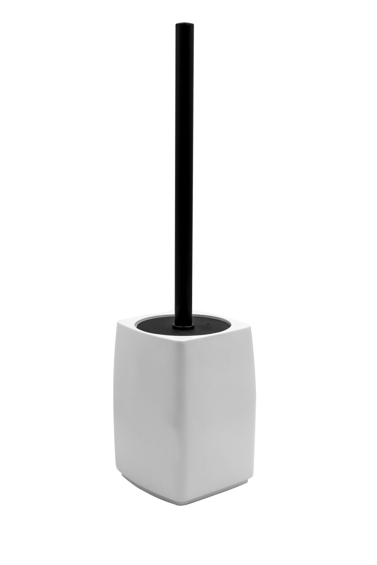 WC-BÜRSTENGARNITUR in Kunststoff  Kunststoff   - Weiss/Schwarz, Basics, Kunststoff (15,5/40,3/10,3cm) - Sadena