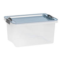 AUFBEWAHRUNGSBOX     - Pastellblau, KONVENTIONELL, Kunststoff (18,5/15/27cm) - Rotho