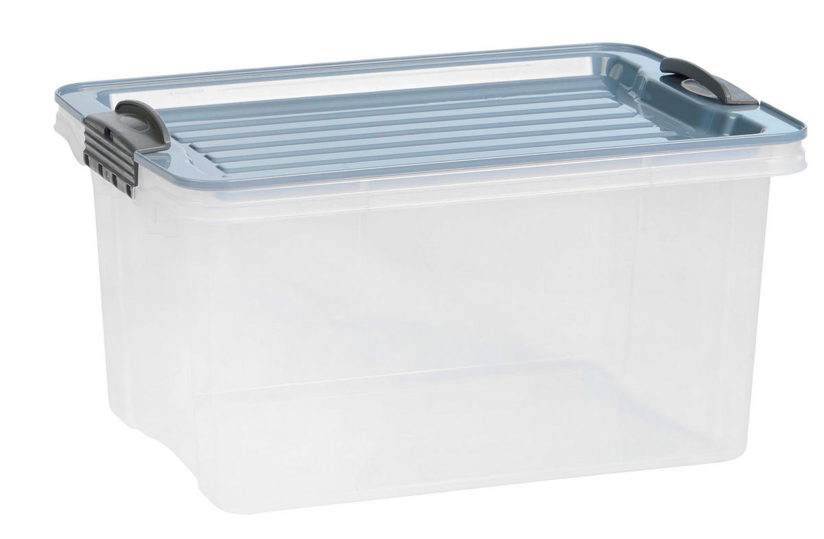 AUFBEWAHRUNGSBOX     - Pastellblau, KONVENTIONELL, Kunststoff (18,5/15/27cm) - Rotho