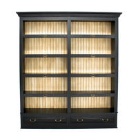 BÜCHERWAND Pinie massiv Creme, Schwarz  - Creme/Schwarz, LIFESTYLE, Holz/Metall (214/238,5/46,5cm) - Livetastic