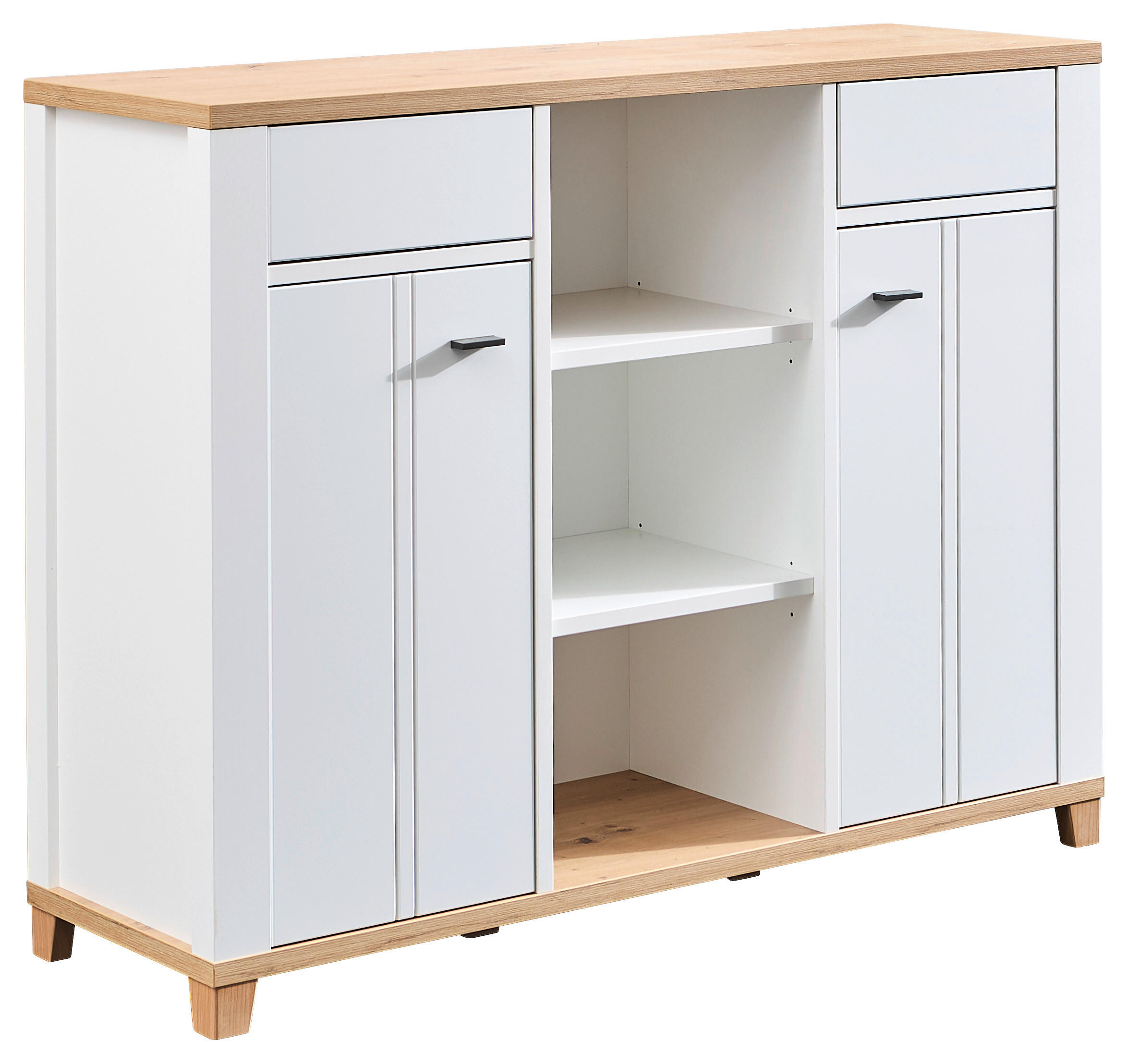KOMMODE  in 135/99/44 cm  - Graphitfarben/Eiche Artisan, KONVENTIONELL, Holzwerkstoff/Kunststoff (135/99/44cm) - Hom`in