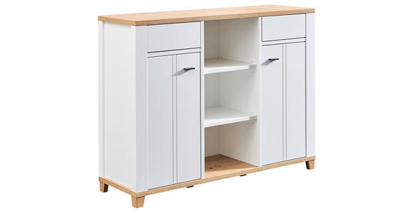 KOMMODE in 135/99/44 cm - Graphitfarben/Eiche Artisan, KONVENTIONELL, Holzwerkstoff/Kunststoff (135/99/44cm) - Hom`in