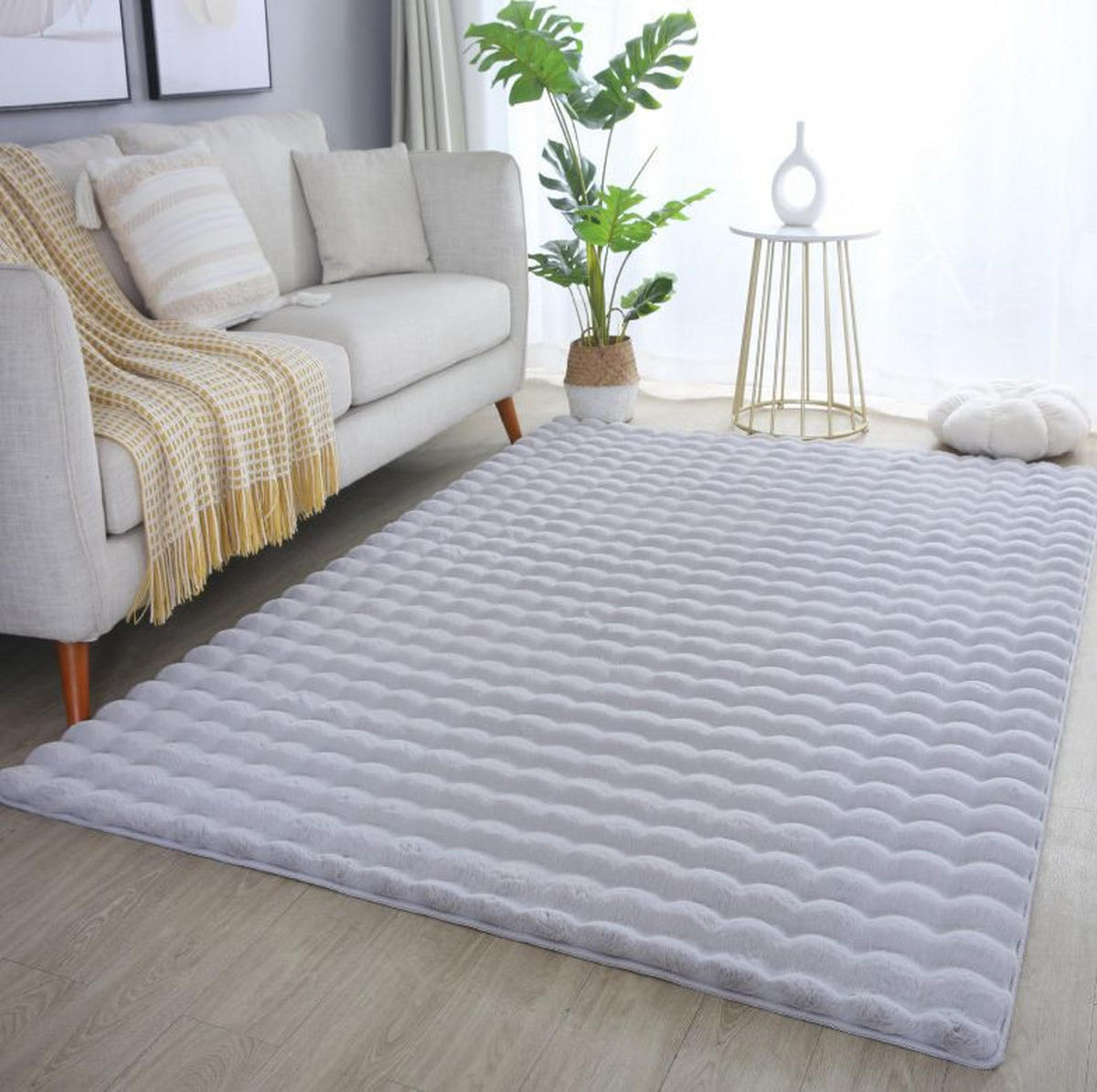 HOCHFLORTEPPICH 120/170 cm AMBIANCE Silberfarben  - Silberfarben, Basics, Textil (120/170cm) - Novel