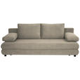 SCHLAFSOFA Taras  mit Stoffauswahl Cord Taupe  - Taupe/Schwarz, Design, Kunststoff/Textil (197/77/81cm) - Xora
