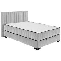 BOXBETT 140/200 cm  in Hellgrau  - Hellgrau/Schwarz, MODERN, Holzwerkstoff/Kunststoff (140/200cm) - MID.YOU