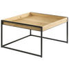 COUCHTISCH JUSTB! Wildeiche furniert 68/68/38 cm quadratisch Anthrazit, Eichefarben  - Eichefarben/Anthrazit, Design, Holz/Metall (68/68/38cm) - Musterring