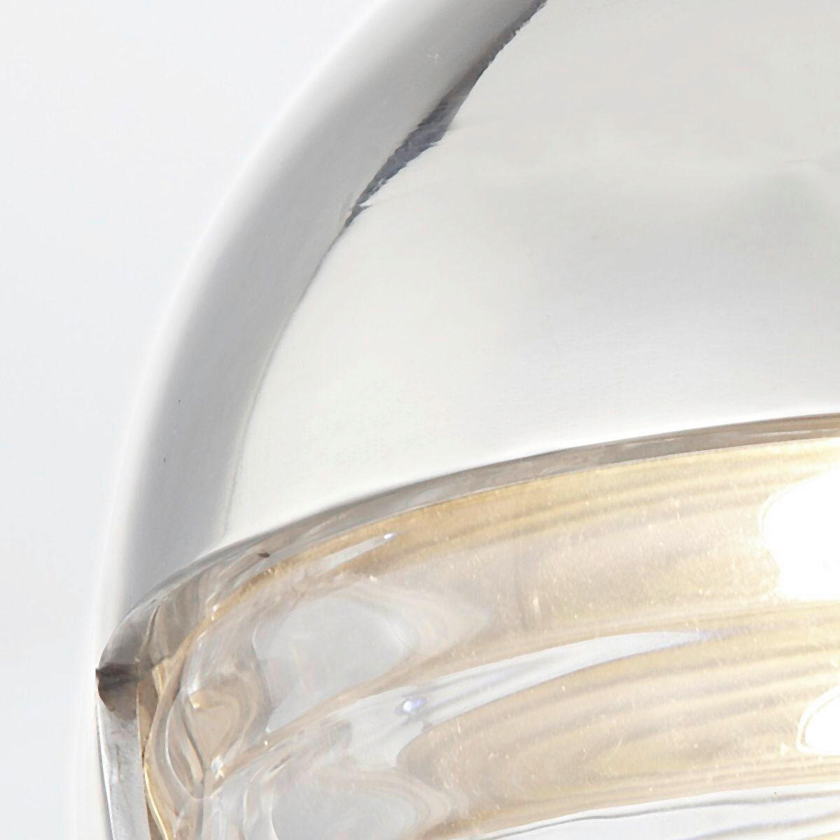 LED-WANDLEUCHTE 14,2/9,5 cm    - Nickelfarben, KONVENTIONELL, Glas/Metall (14,2/9,5cm) - Elstead Lighting