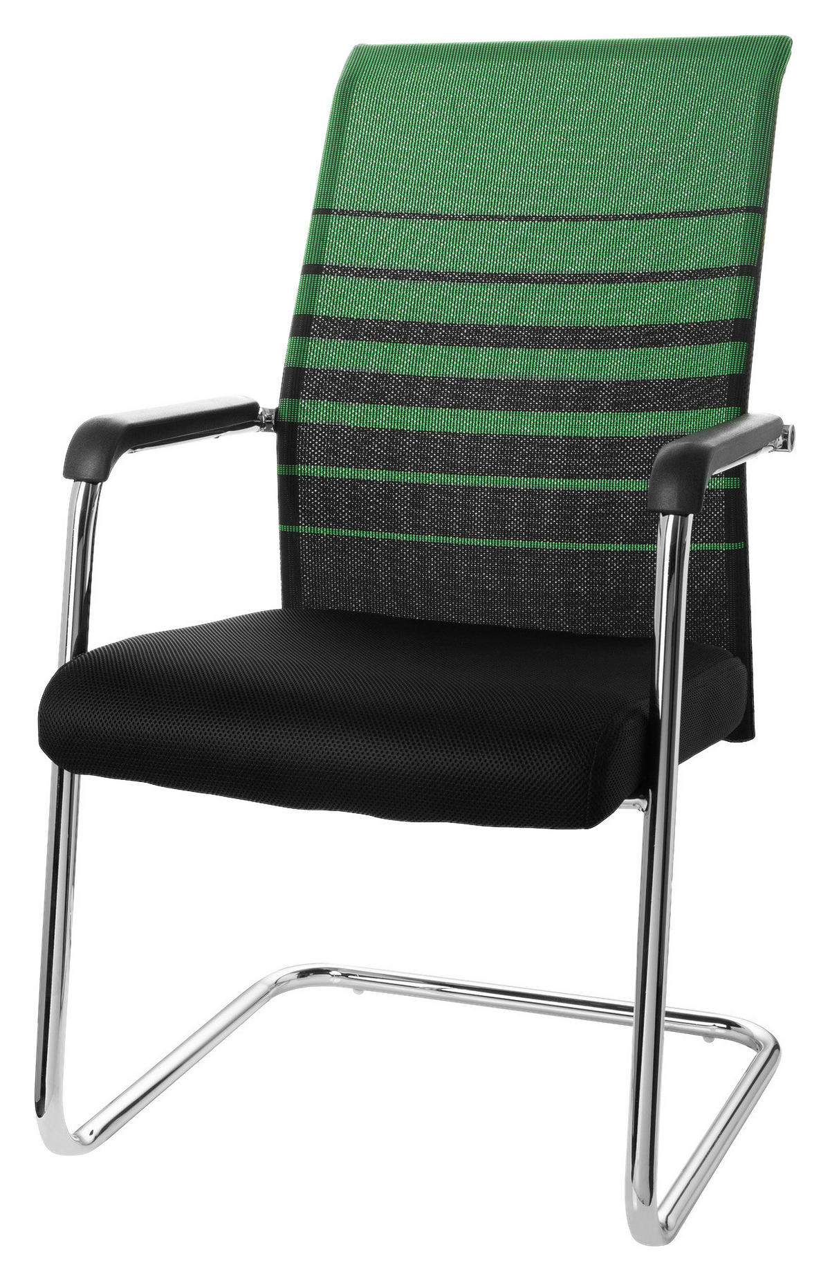 BESÖKSSTOL  i nätklädsel grön, svart  - grön/kromfärg, Modern, metall/textil (57/104/55cm) - MID.YOU