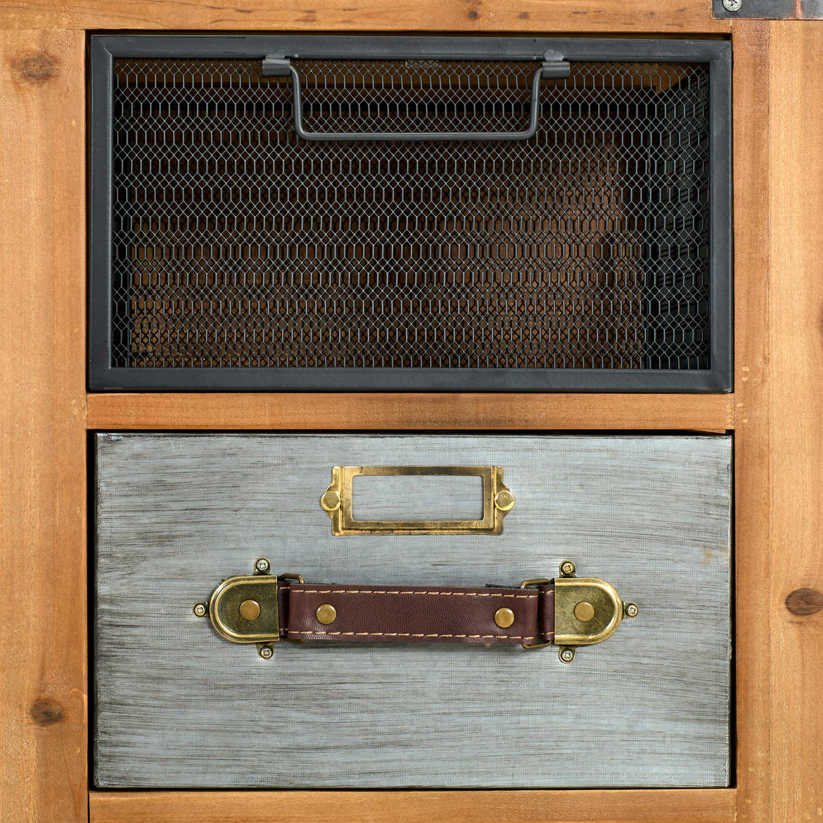 BARWAGEN Tanne massiv Grau, Naturfarben, Schwarz  - Schwarz/Naturfarben, LIFESTYLE, Holz/Metall (82,5/32,5/98cm) - Landscape
