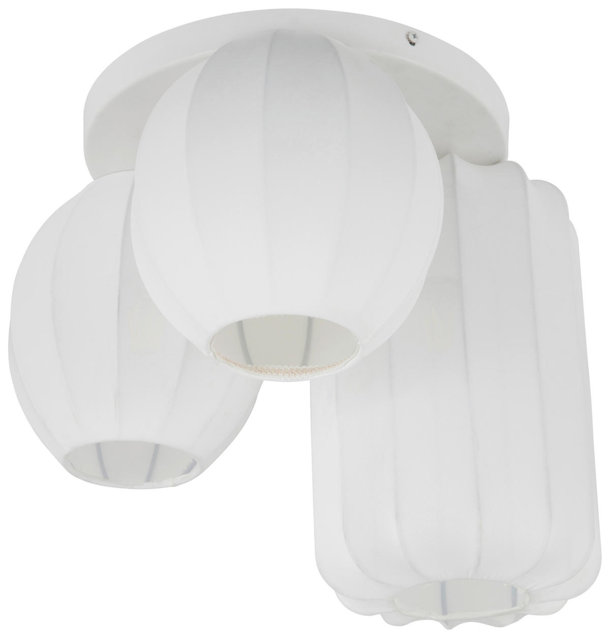 DECKENLEUCHTE  36,5/32,5 cm    - Weiß, Design, Textil/Metall (36,5/32,5cm) - Collet's Monde