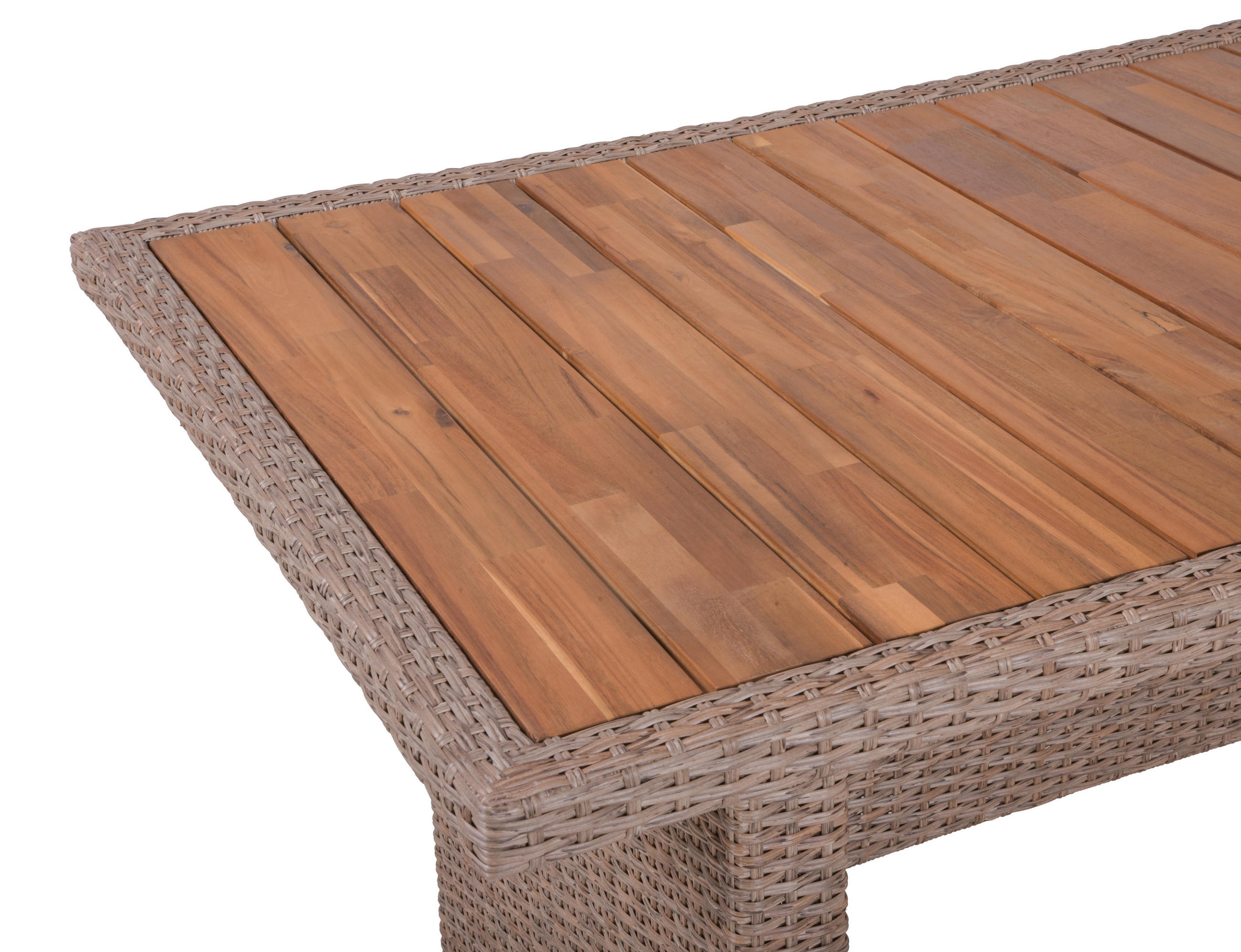 GARTENTISCH 180/90/75 cm  - Schwarz/Braun, Basics, Holz/Kunststoff (180/90/75cm) - Gardenson