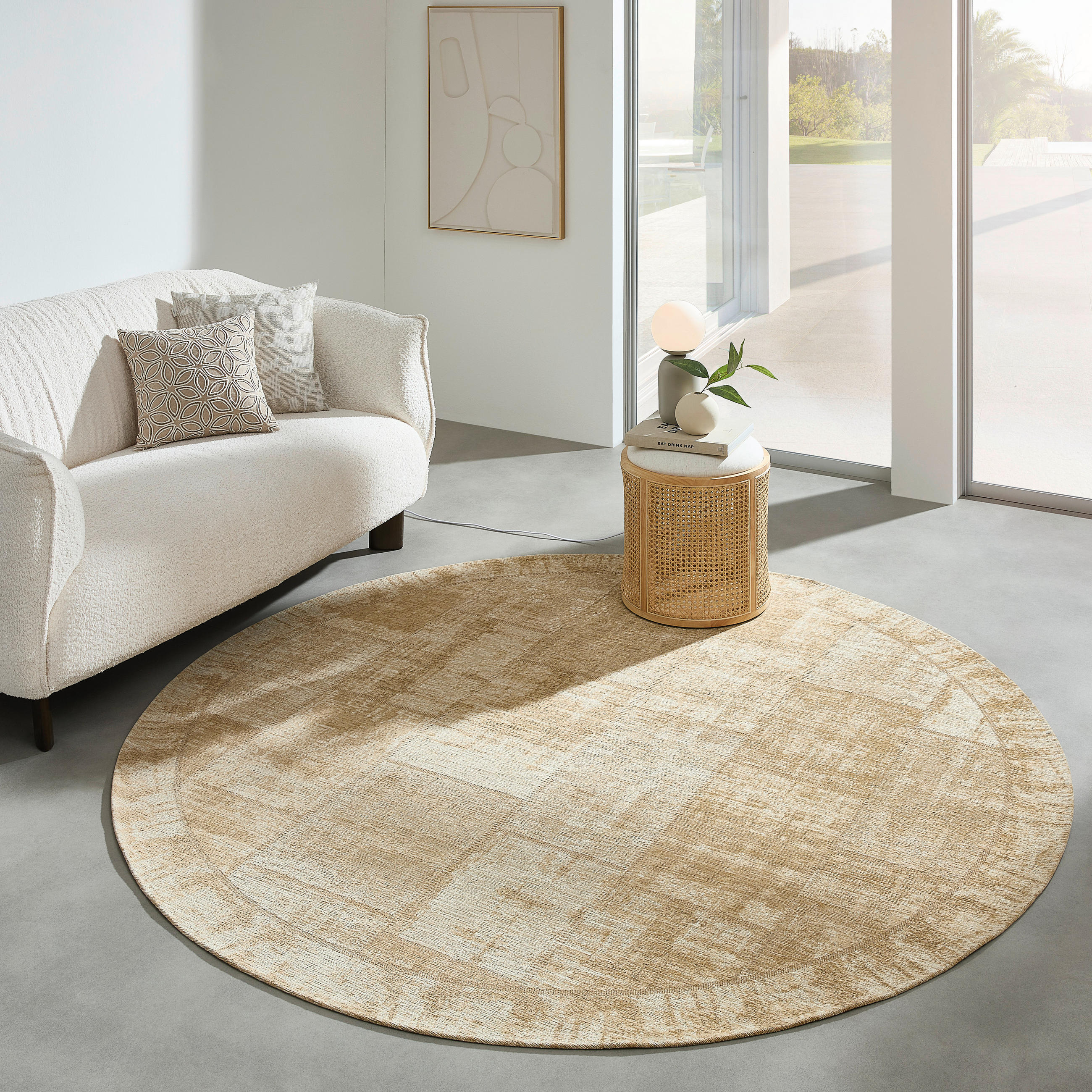 FLACHWEBETEPPICH 200 cm Beige  - Beige, Trend, Kunststoff/Textil (200cm) - Novel