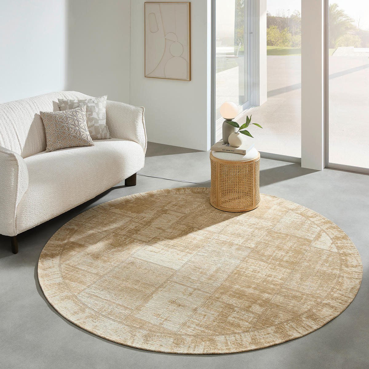 FLACHWEBETEPPICH 200 cm Beige  - Beige, Trend, Kunststoff/Textil (200cm) - Novel