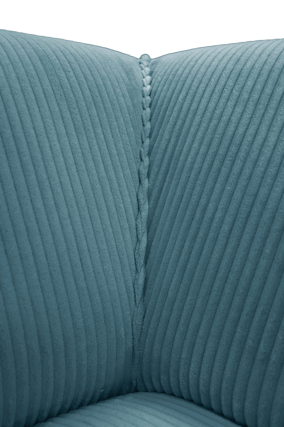 ECKSOFA ANTHONY in Cord Blau  275/163 cm  - Blau/Schwarz, Design, Kunststoff/Textil (275/163cm) - MID.YOU