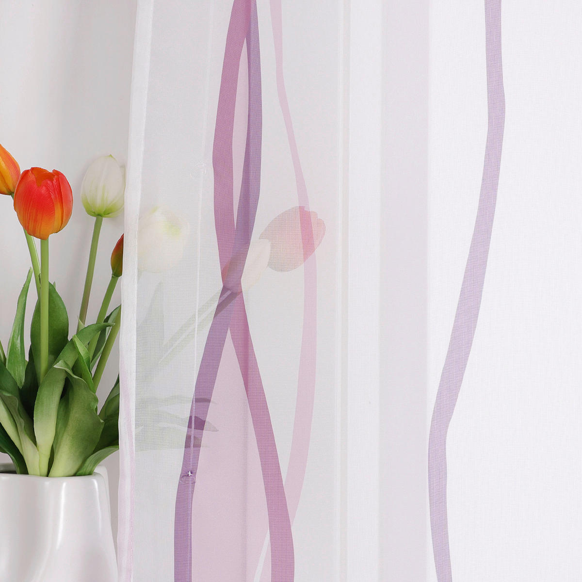FALTROLLO  transparent  100/140 cm    - Weiß Hochglanz/Violett, Basics, Textil (100/140cm) - Joyswahl