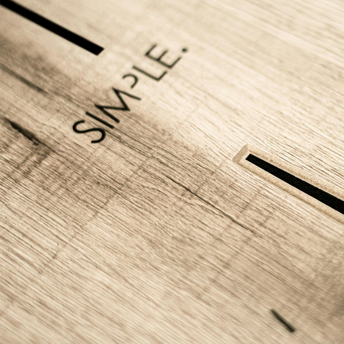 WANDUHR Schwarz, Eichefarben 36/37/5 cm  - Eichefarben/Schwarz, Basics, Holz/Kunststoff (36/37/5cm)