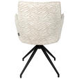 ARMLEHNSTUHL  in Eisen Jacquard  - Beige/Schwarz, Design, Textil/Metall (59/89,5/63cm) - Novel