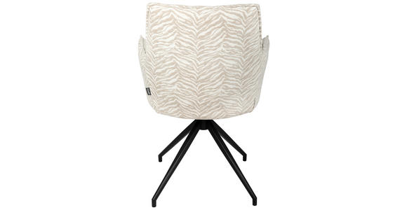 ARMLEHNSTUHL in Eisen Jacquard - Beige/Schwarz, Design, Textil/Metall (59/89,5/63cm) - Novel