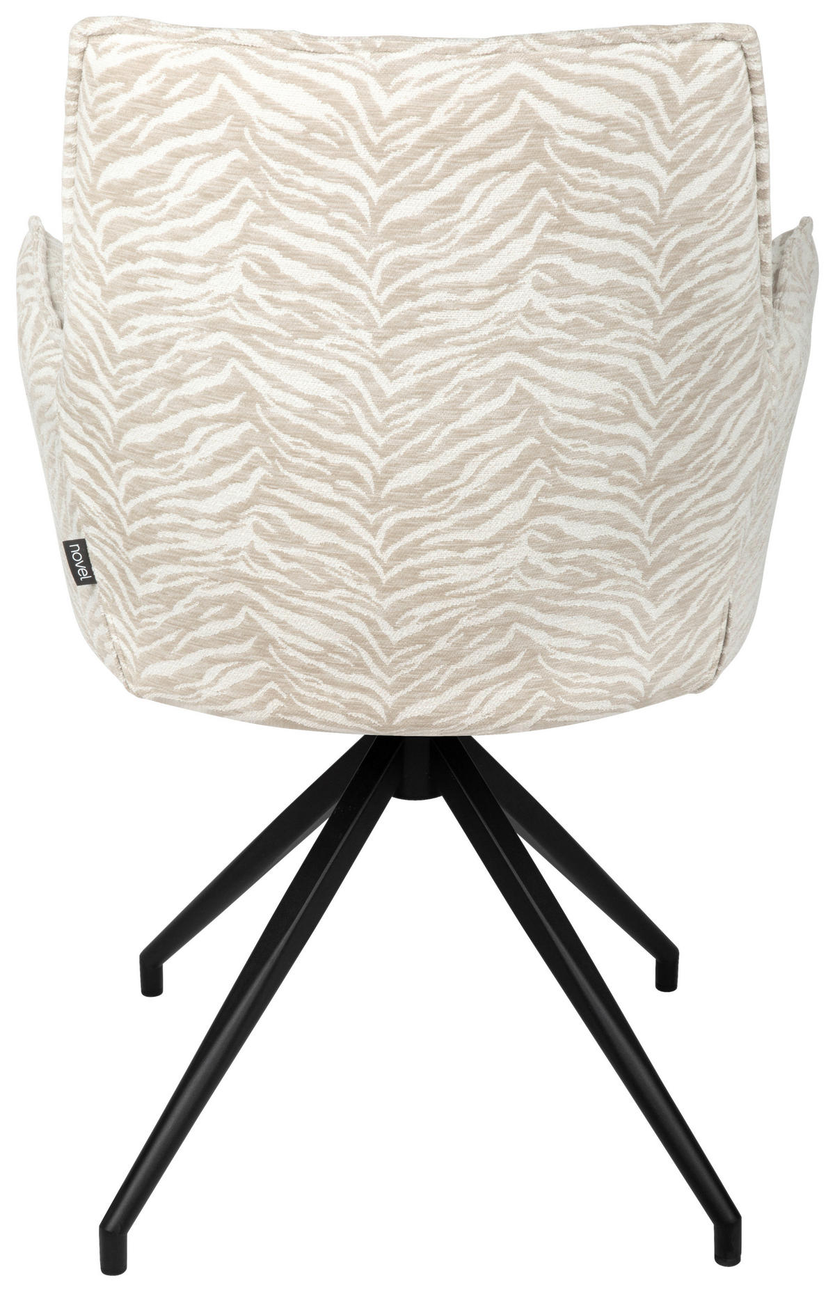 ARMLEHNSTUHL  in Eisen Jacquard  - Beige/Schwarz, Design, Textil/Metall (59/89,5/63cm) - Novel