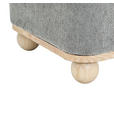 HOCKER Leinenoptik Kiefer Grau  - Naturfarben/Grau, Trend, Holz/Textil (41/41/41cm) - Xora