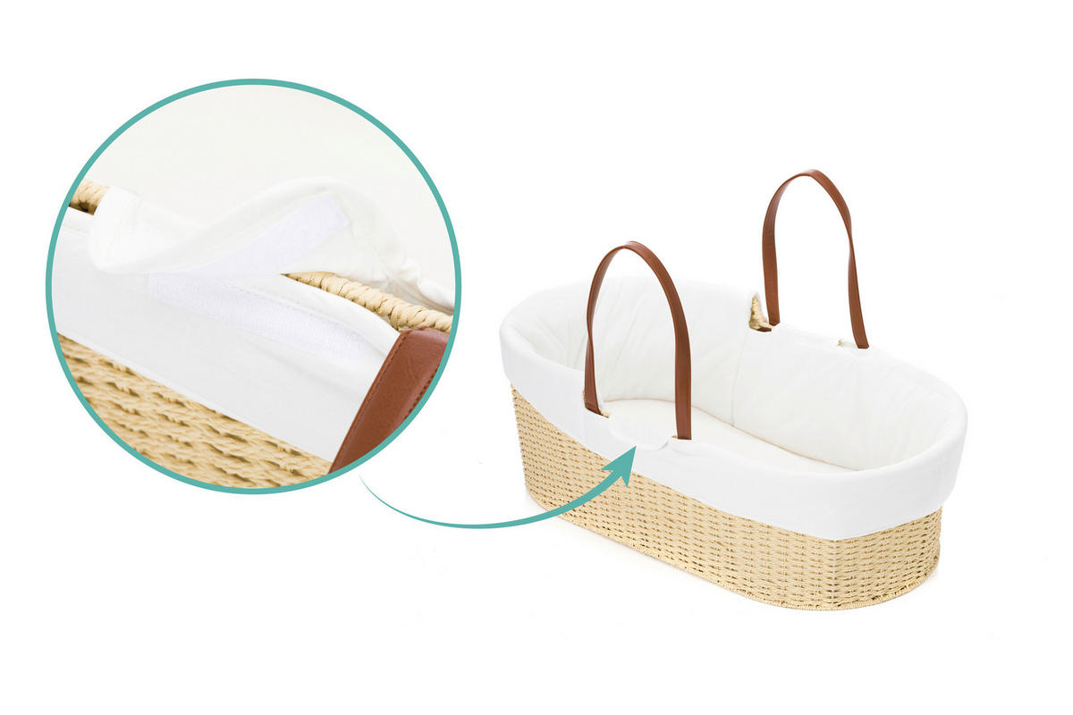 MOJSIJEVA KOŠARA   - bijela/prirodne boje, Trend, papir/tekstil (88/30/48cm) - Fillikid