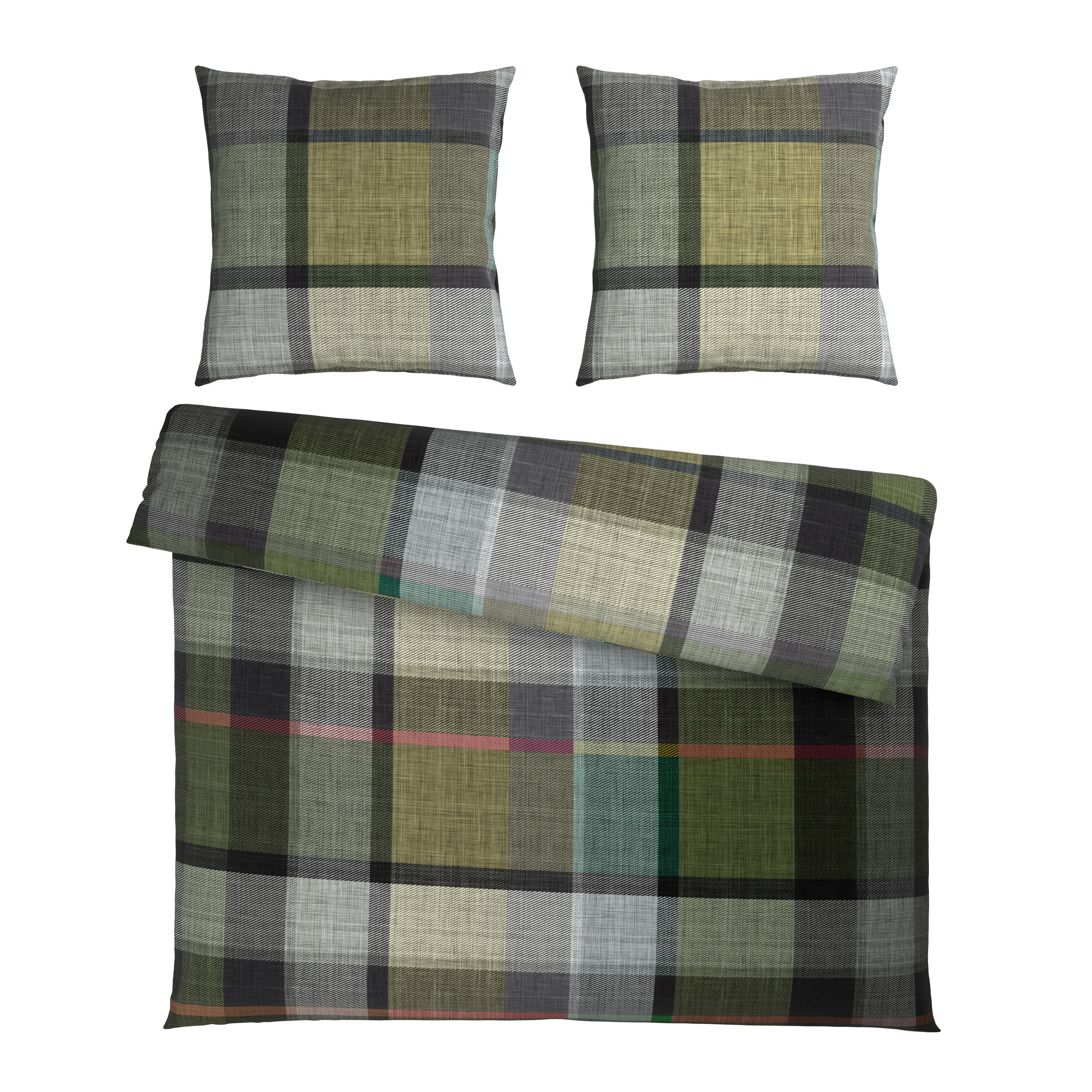 BETTWÄSCHE Flanell 200/200 cm  - Grün, Textil (200/200cm) - Novel
