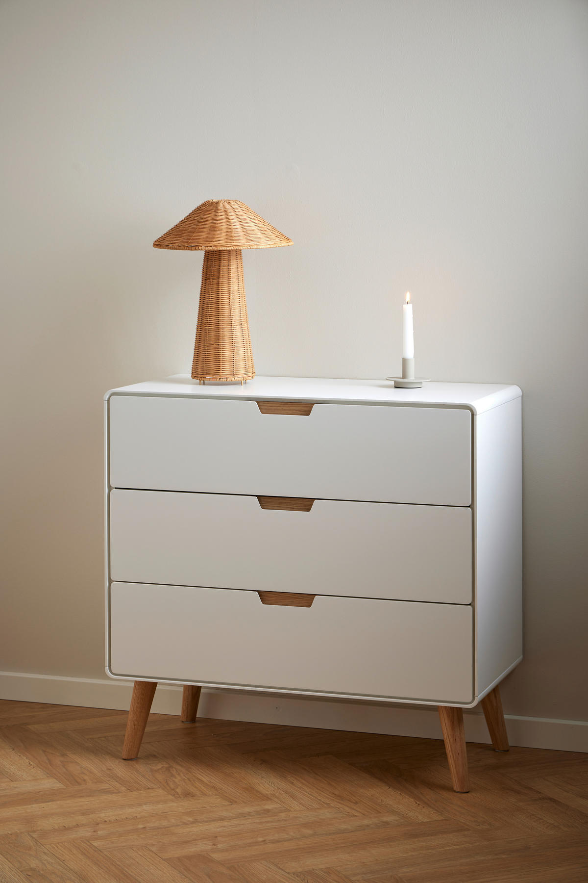 KOMMODE Lowell  in 80/80/40 cm  - Eichefarben/Weiß, Design, Holz/Holzwerkstoff (80/80/40cm)
