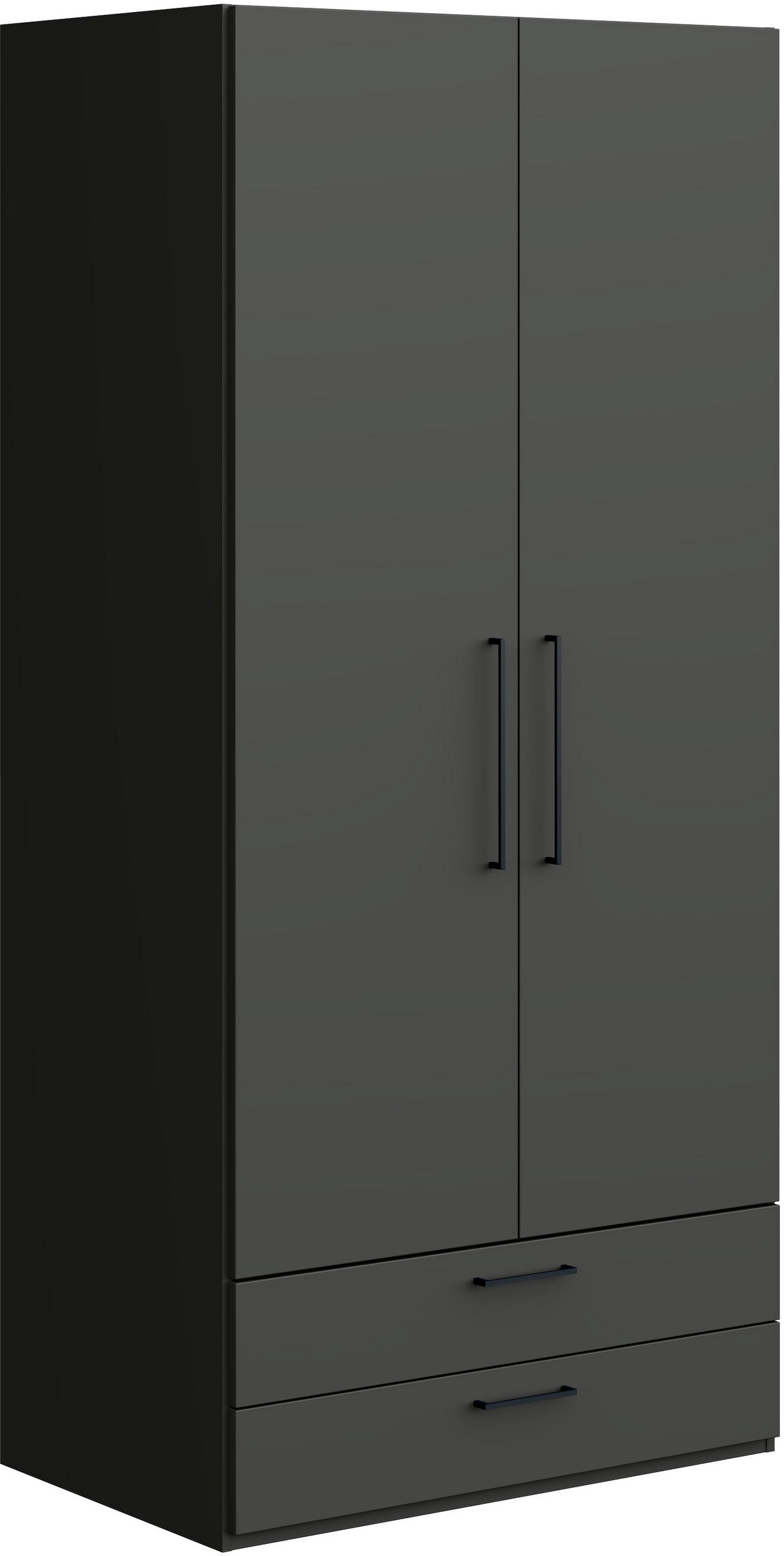 KLEIDERSCHRANK 2-türig Graphitfarben  - Anthrazit/Graphitfarben, Design, Holzwerkstoff/Metall (101,3/213,6/59,3cm) - Cantus