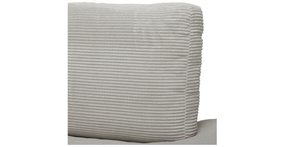 ECKSOFA  in Cord Hellgrau  265/224 cm  - Hellgrau/Schwarz, Design, Kunststoff/Textil (265/224cm) - Hom`in